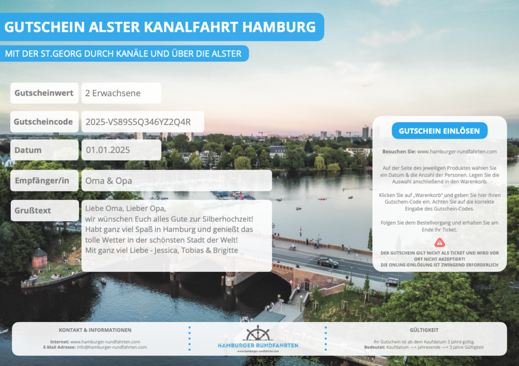 Alster Kanalfahrt Hamburg 2025